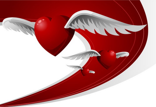 Love Heart With Wings. heart with wings, heart