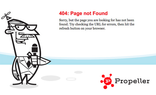 404 Error page design