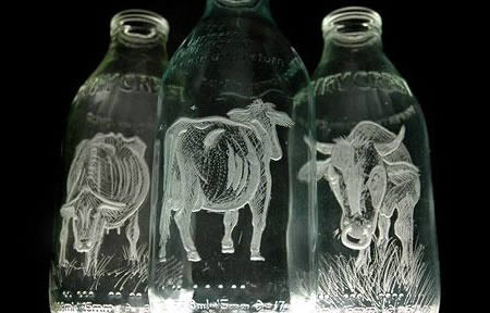 Recycle Art - Glass Bottle Carving