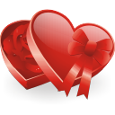 valentine icon heart and rose