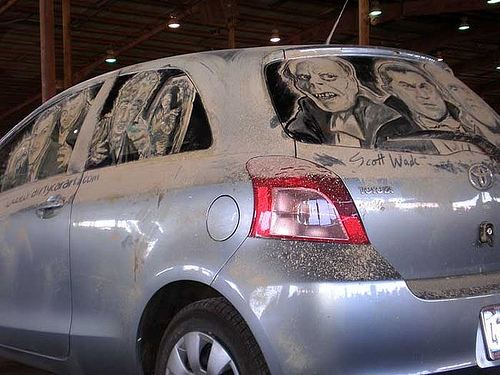 Dust Painting - dust car art