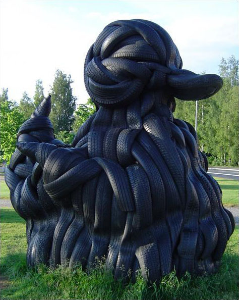 amazing tire sculpture